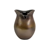 8.5" Rustic Matte Strigidae Owl Decorative Glass Vase with Glossy Black Interior