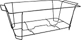 Wire Chafing Rack Full Size Black Deluxe Heavy Duty with Black Finish