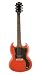 Double cutaway (SG Style) Electric Red, 1 p/u, 1 V, 1 T, amp, cord, strings, strap, picks, DVD