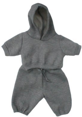 31zVcCbL4zL Gray Sweat Suit Clothes for 14   18 Stuffed Animals and Dolls