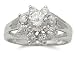Designer Inspired CZ Rings - Sterling Silver Designer Inspired Flower Like CZ Ring Size 7