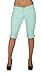 U-Turn Jeans Women's Basic Bermuda Stretch Moleton with Gentle Push Up Stitching
