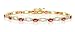 BEAUTIFUL 4.03 CT GENUINE GARNETT & DIAMOND 14K TENNIS BRACELET