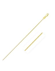 0.7mm 14K Yellow Gold Round Snake Chain