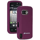 New Amzer Premium Silicone Skin Jelly Case Purple For Nokia Xpressmusic 5800 Fashionable Flexible