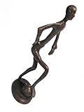 IMAGE OF Brass Antique Football Player Boy Sculpture Table Statue Gift FREE SHIPPING