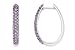 1 1/2 Carat Amethyst 14K White Gold Hoop Earrings