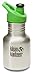 Klean Kanteen 12 oz Stainless Steel Water Bottle (Sports Cap 3.0 in Bright Green) - Brushed Stainless