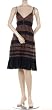BCBG BLACK SILK&COTTON BANDED COCKTAIL DRESS NEW L