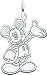 Sterling Silver Disney Waving Mickey Mouse Charm