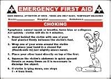 EMERGENCY FIRST AID ... CHOKING (W/GRAPHIC) 10" x 14" Aluminum Sign