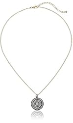 Riccova Cosmopolitan 14k Gold-Plated Necklace with Black and Cubic Zirconia Pendant, 16" + 2" Extender
