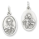 Sterling Silver Sacred Heart of Jesus Medal QC3456