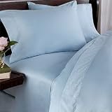 Solid Blue 600 Thread Count California King size Sheet Set 100 % Egyptian Cotton 4pc Bed Sheet set (Deep Pocket) By sheetsnthings