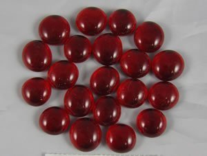 Red Glass Gaming Stones 20ct