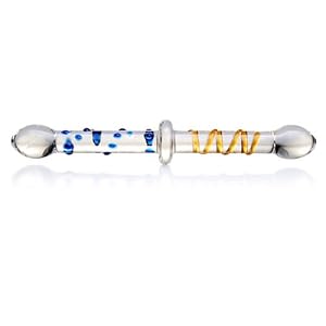 Don Wand Double Head Glass Pleasure Wand, Nubby, Color Swirl