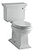 Kohler K-3817-RA-95 Memoirs Comfort Height Two Piece Elongated 1.28 gpf Toilet with Stately Design with Right-Hand Trip Lever, Ice Grey