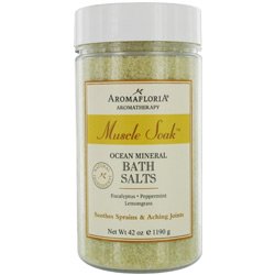 MUSCLE SOAK by Aromafloria: OCEAN MINERAL BATH SALTS 42 OZ EUCALYPTUS, PEPPERMINT, AND LEMONGRASS