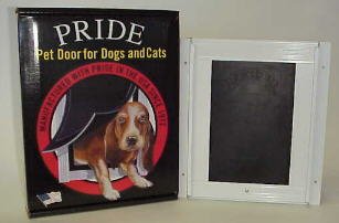 PRIDE PET DOOR DELUXE SMALL WHITE 5X7.125