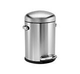 simplehuman retro round step can - 3L stainless steel