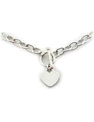 Silverflake -Med Oval Link Charm Necklace N-003