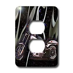 Light Switch Cover Picturing Harley-Davidson&reg; Motorcycle - 2 plug outlet cover