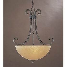 Belmeade Warm Mahogany 3 Light Pendant Lamp