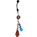 Handcrafted Austrian Crystal Exotic Dangle Belly Ring