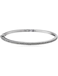 Judith Jack Sterling Silver Marcasite Oval Bangle Bracelet, 2.7"