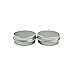 Houseables Aluminum Tin Jars, 2 Oz, 60 ML Gram Jar, Cosmetic Sample Tins Empty Container, Round Pot Screw Cap Lid, Small Ounce for Lip Balm, Make Up, Eye Shadow, Powder, Gems, Beads