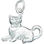 silver kitten charm