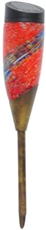 28 Inch Hand-blown Glass Solar Power Torchlight Garden Stake Light Decoration, Red