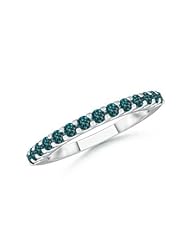 Enhanced Blue Diamond Half Eternity Band