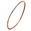 Rose Goldfill with Heart Pave-set Colorless White Cubic Zirconia .925 Stamp Hypoallergenic Bracelet
