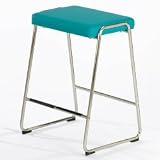 Apollo Bar Stool - Blue (Blue) (24 H x 18 W x 20 D) by Stacks and Stacks