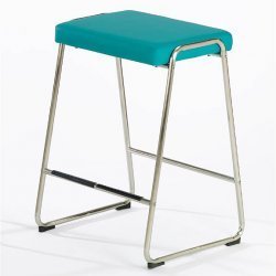 Apollo Bar Stool - Blue (Blue) (24 H x 18 W x 20 D) by Bar Stools