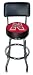 Nebraska Huskers Single Rung Bar Stool with Back