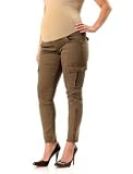 Motherhood Maternity: Dollhouse Secret Fit Belly(tm) Twill Cargo Pockets Skinny Leg Maternity Pants