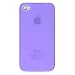 Premium Purple TPU Flexi Soft Gel Skin for Apple iPhone4, 4th Generation, 4th Gen Flexible See Thru Skin, Satin-back