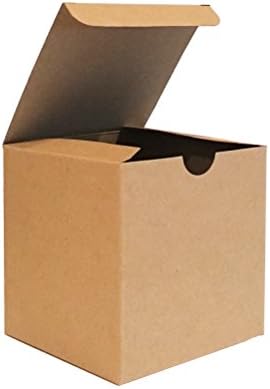 Kraft Gift Boxes, 4x 4 x 4 Inch, Brown, Pack of 10