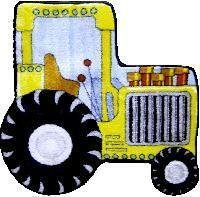 Buy Low Price Cozy Fun Time Shape High Pile Tractor 31×31 Play Time Nylon Area Rug FTS-134 3131 FTS-134 3131