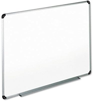 Plexon Universal Dry Erase Board, Melamine, 36 x 24, White, Black/Gray Aluminum/Plastic Frame (43723)
