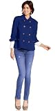 Tommy Girl Cotton Three-Quarter-Sleeve Double Breasted Navy Jacket - Sizes XS - XL