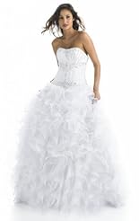 Sexy Sweetheart Lace Beaded Crystals Crystal Applique Chiffon/Taffeta/Tulle Mermaid  Dress