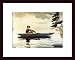 Boating In Adirrondack'S by Winslow Homer 17.00X11.00 Framed with Black Wood Frame