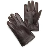Isotoner Men's Smooth Leather Glove With Centered Palm Vent,Black,X-Large