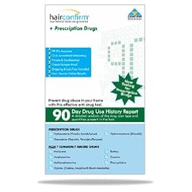 HairConfirm Prescription HairConfirm- Hair Follicle 12 Panel Drug Test (including prescription drugs)- Detecting for Marijuana, Amphetamines, Cocaine, Methamphetamine, Opiates, Phencyclidine, Vicodin, Lorcet, Oxycotin, Percocet, Dilaudid