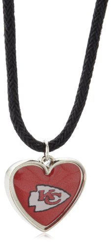 NFL Kansas City Chiefs Crystal Heart Reversible Necklace