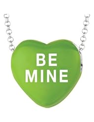 Sweethearts Enamel "Be mine" Heart on 16" Necklace Pendant with Gift Box