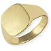 9ct Gold Classic Oxford Cushion Stamped Signet Ring